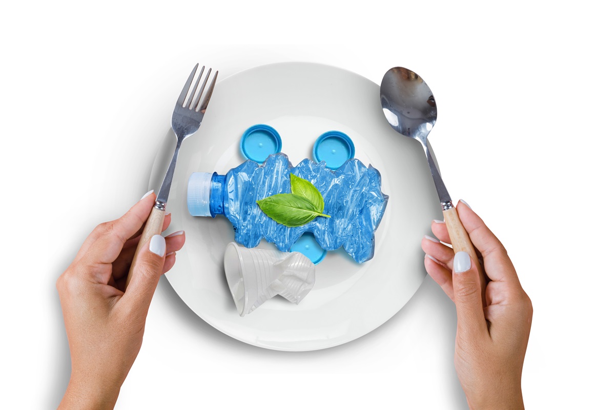 plato con plásticos, proyecto microplásticos